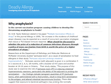 Tablet Screenshot of deadlyallergy.com